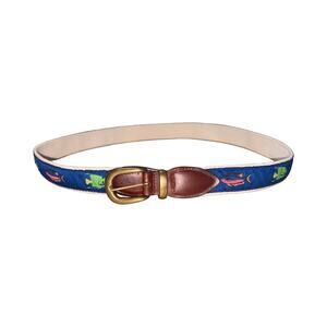 YRI Fishes Blue Cream Belt     Size: 40